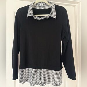 Adrianna Papell Black and White Houndstooth Twofer